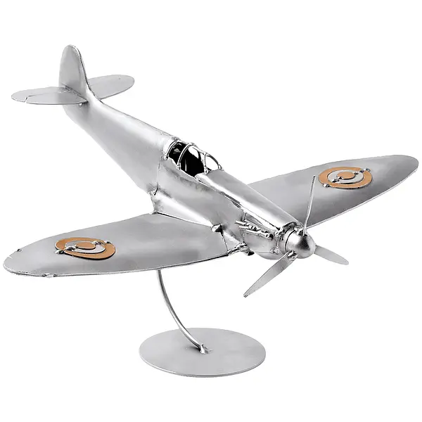 DF S günstig Kaufen-Spitfire Modellflugzeug aus Metall - Spannweite 35cm. Spitfire Modellflugzeug aus Metall - Spannweite 35cm <![CDATA[Spitfire Modellflugzeug aus Metall -  Spannweite 35cm 35 cm misst diese Nachbildung eines Abfangjägers in der Länge. Das Jagdflugzeu