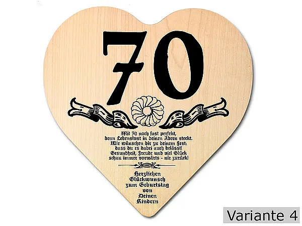 Opa Geschenk günstig Kaufen-Herz Holzschild mit Wunschtext Geschenk zum 70. Geburtstag. Herz Holzschild mit Wunschtext Geschenk zum 70. Geburtstag <![CDATA[Geschenk zum 70. Geburtstag: Holzschild in der Größe 18x18x1 cm. Als Material werden europäische Laubhölzer eingesetzt. Die