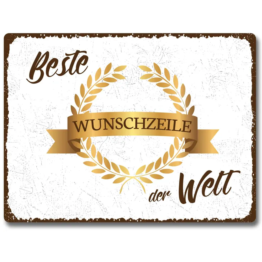 Vintageschild 20 x 15 cm zur Auszeichnung "Beste/r ..." | mit Wunschbezeichnung