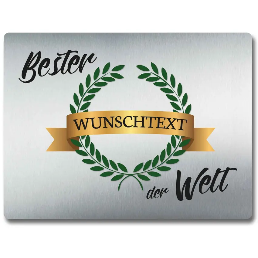 Blechschild 20 x 15 cm zur Auszeichnung "Beste/r ..." | mit Wunschbezeichnung