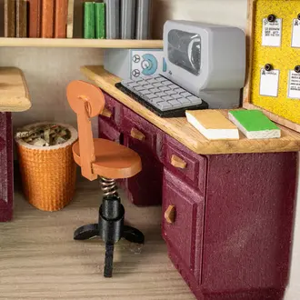 3D-Bild Büro aus Holz