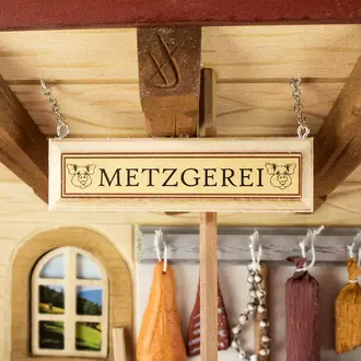 3D-Dekobild aus Holz - Metzgerei