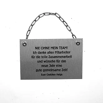 Mitarbeitergeschenk mit Widmung