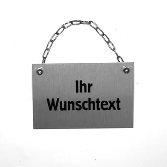 Schild mit Widmung für Schraubenmännchen