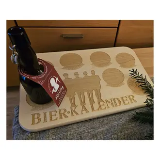 Bierkalender - Tablett mit Gravur