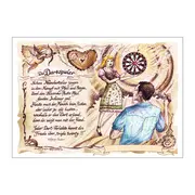 Bild Dartspieler mit Wunschtext